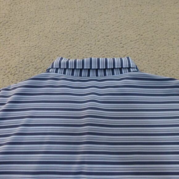 Peter Millar Shirt Mens XL Summer Comfort Polo Golf Blue Performance Striped - Picture 3 of 10